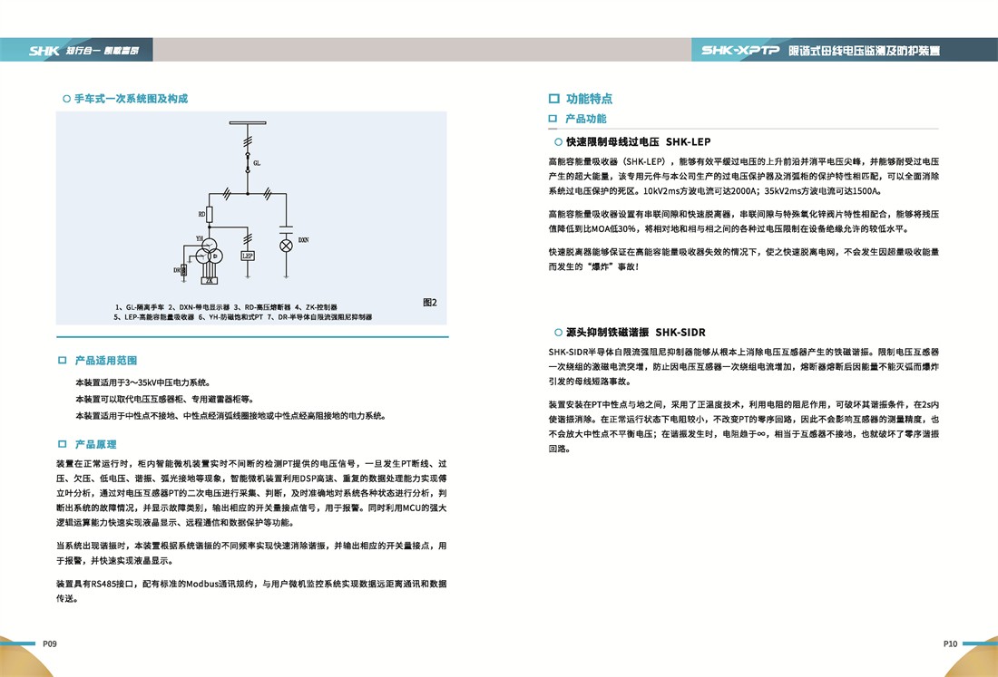 SHK-XPTP限谐式母线电压监测与防护装置功能特点